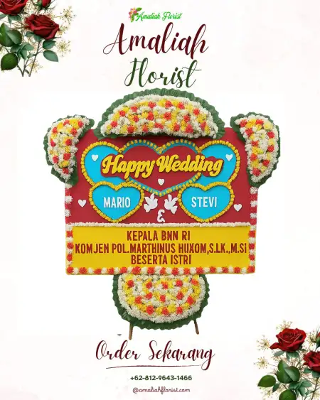 Papan Bunga Pernikahan Pandu